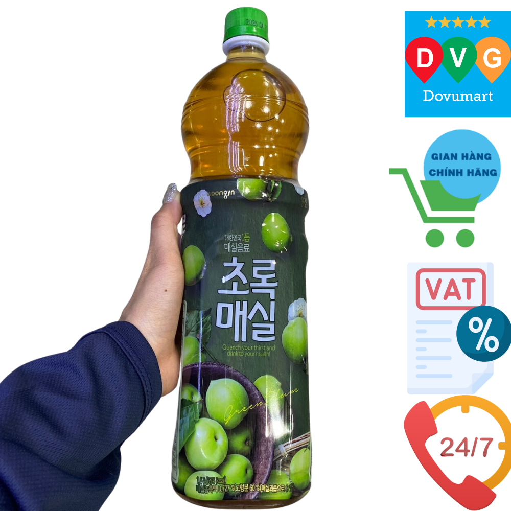 Nước Mận Xanh Woongjin Hàn Quốc Chai 1.5L / 웅진) 초록 매실 1.5L