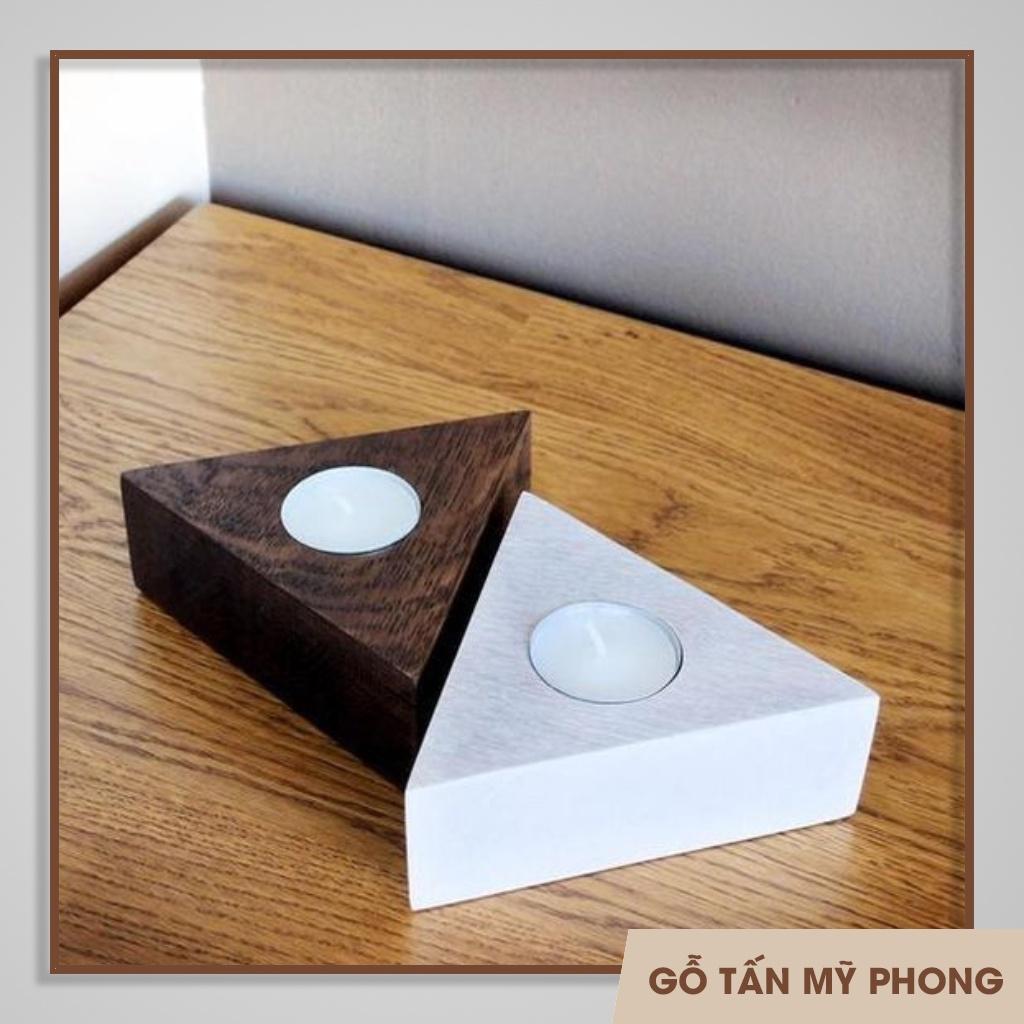 Đế nến gỗ HANDMADE decor để bàn | NẾN tealight I Trang trí homestay