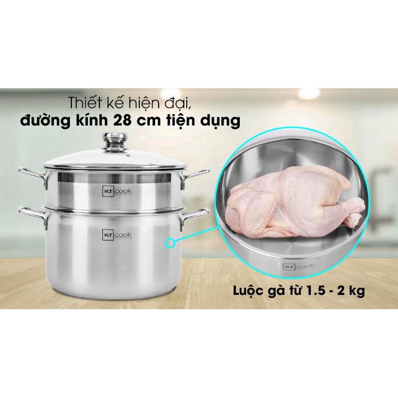 BỘ NỒI XỬNG HẤP 28CM, DÙNG ĐƯỢC BẾP TỪ