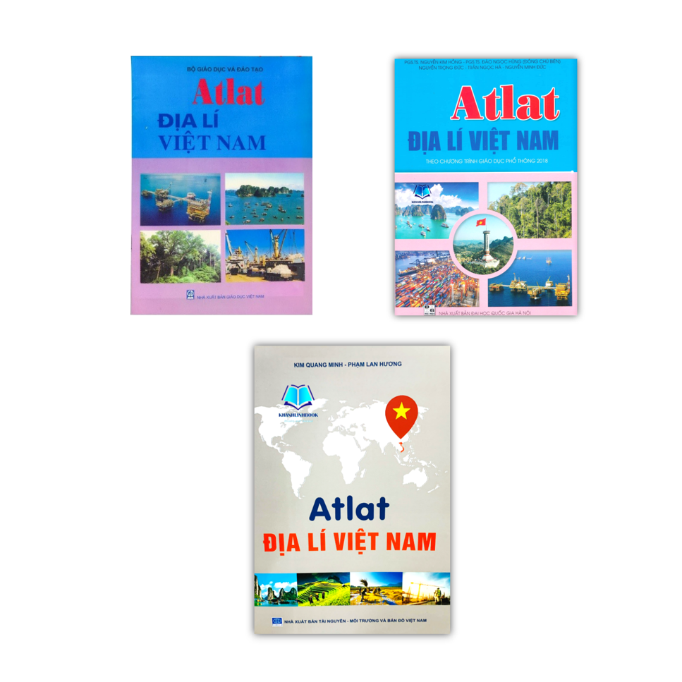 Sách - Combo 3 cuốn Atlat Địa Lí Việt Nam ( 2023 mới nhất )