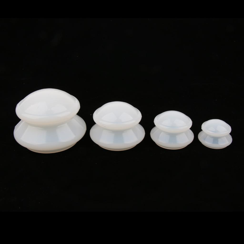 4 Pcs Pure Silicone Portable Cupping Massage Cups for Muscle Joint