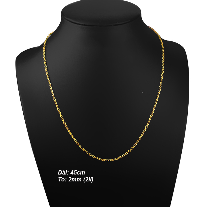 Dây chuyền nữ mắc xích tròn 2li  WDC157