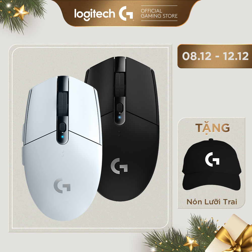 Chuột game không dây Lightspeed Logitech G304 - Cảm biến Hero, 12k DPI, nhẹ, 6 nút lập trình, on-board memory, pin 250h -Hàng Chính Hãng