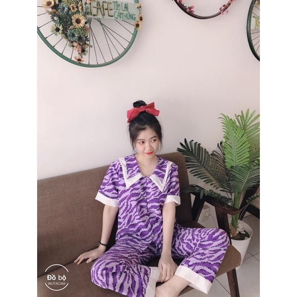 FREE SHIP Đồ bộ tiểu thư tay ngắn mặc nhà, đồ bộ dài có túi áo mặc nhà ảnh thật