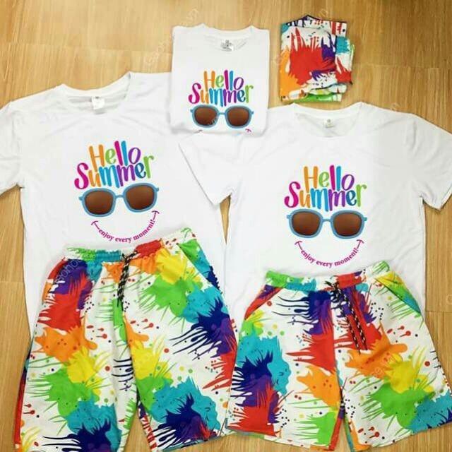 NGUYÊN BỘ QUẦN ÁO ĐI BIỂN, ĐỒNG PHỤC HỌC SINH, LỚP NHÓM DU LỊCH HÈ