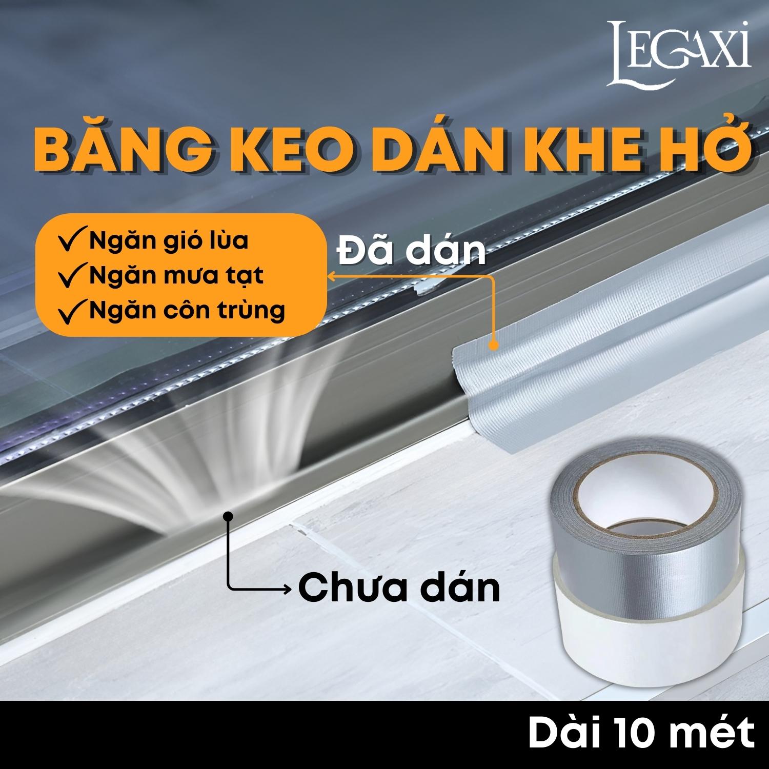 Băng dính dán khe hở cửa sổ vết nứt cửa sửa chữa ống nước chống va chạm chống nước chống rò rỉ trong suốt vải Legaxi