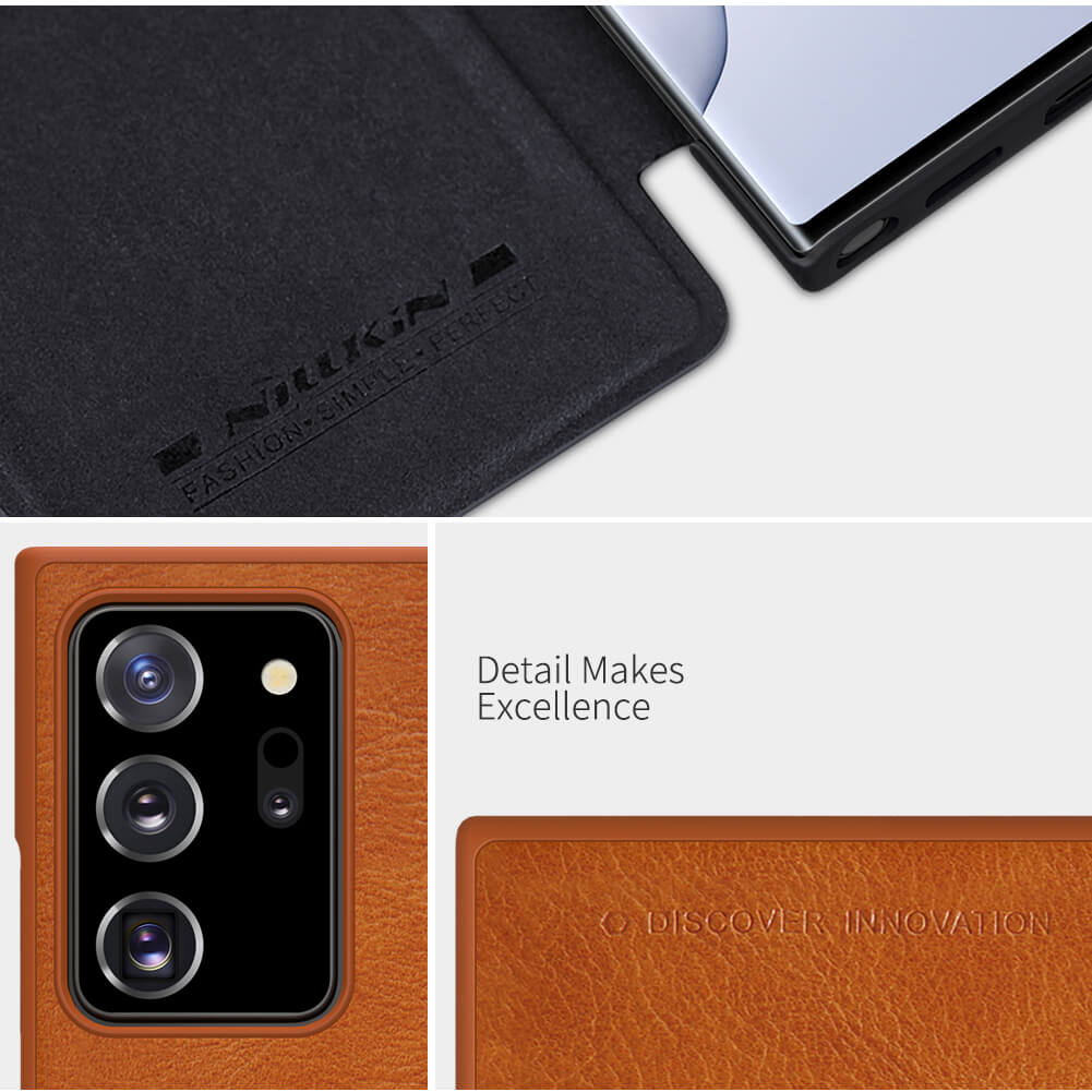 Case bao da leather chống sốc cho Samsung Galaxy Note 20 Ultra hiệu Nillkin Qin - hàng nhập khẩu