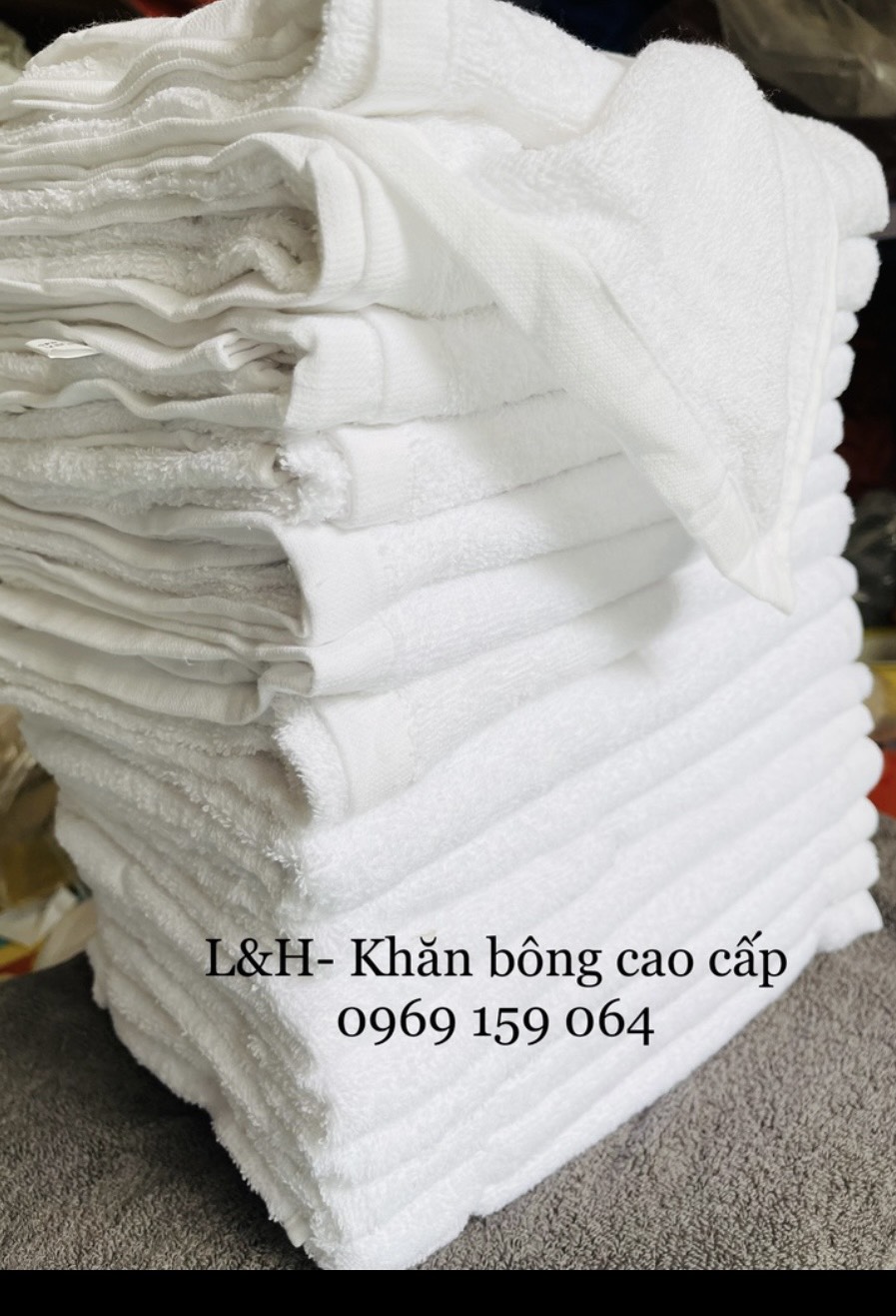 Khăn tắm trắng 50*100 cm, 210 gr