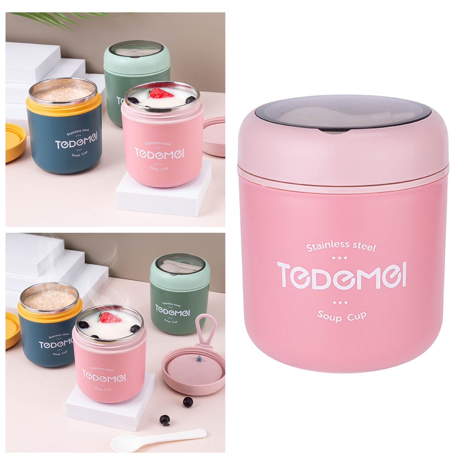 Stainless Steel Thermal Cup Portable Insulated Porridge Lunch Box Food Jar