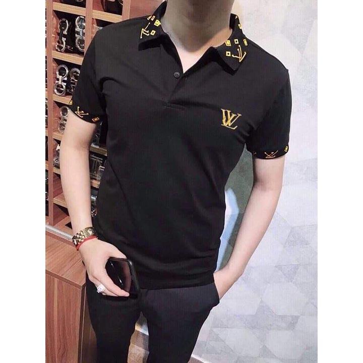 Áo thun polo nam có cổ tay ngắn vải thun cotton phong cách hàn quốc - skymen fashion