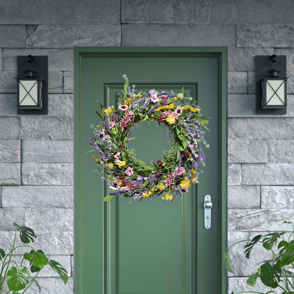 Large Front Door Wreath Artificial Flower Garland Hanging  Decor