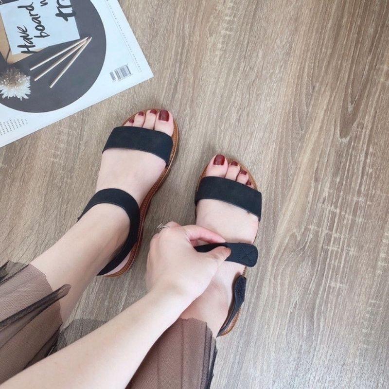SANDAL DA MIẾNG QUAI DÍNH ĐẾ DẺO