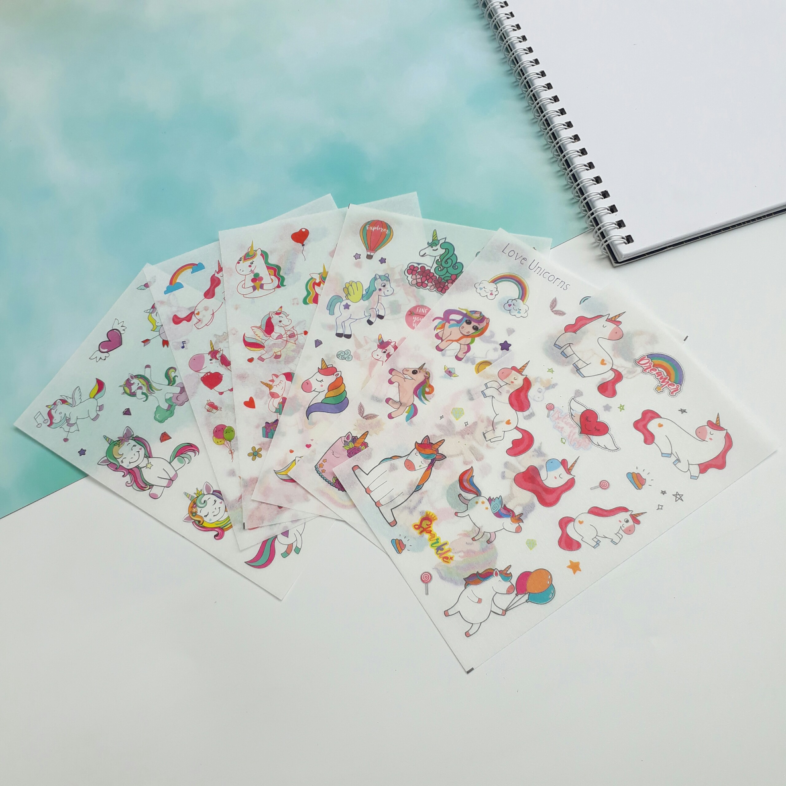 Bộ 6 Miếng Sticker Unicon Đáng Yêu