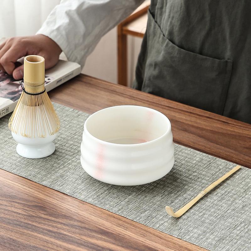 4 Cái/bộ Truyền Thống Matcha Giftset Nhật Bản Bộ Trà Gốm SỨ Matcha Bát Đánh Giá Đỡ Trà Tre Đánh Thìa Nhà Phòng Trà dụng Cụ