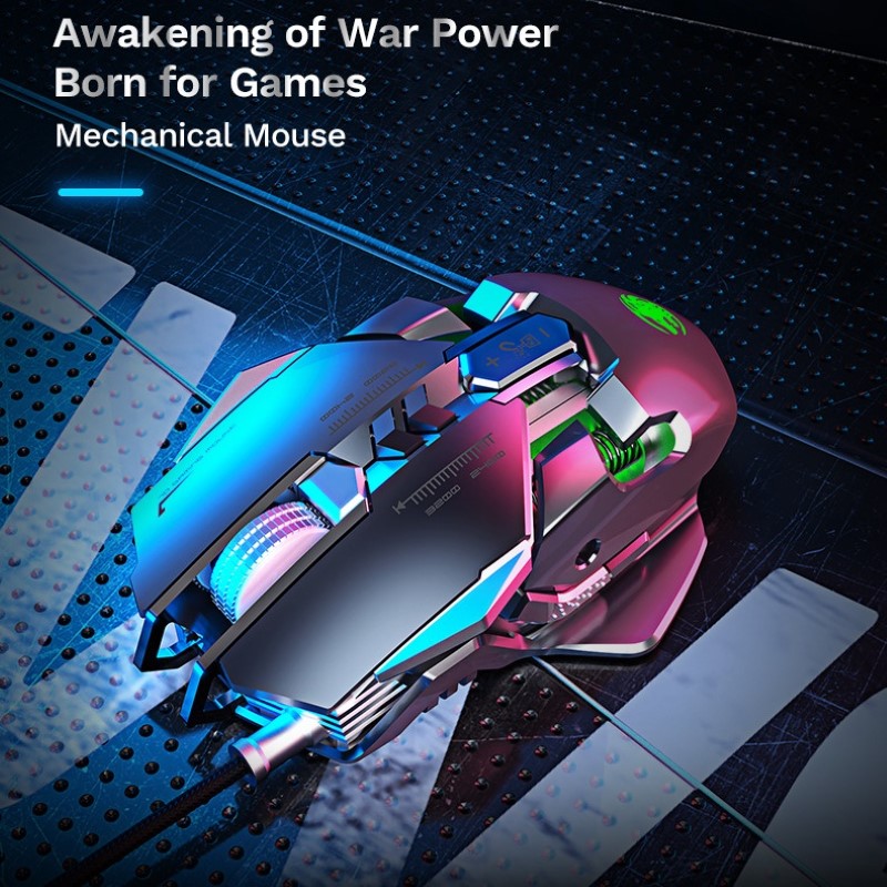 Chuột cơ gaming led RGB 6400DPI MK300 mechanical Gaming mouse Esport cho máy tính laptop hàng nhập khẩu