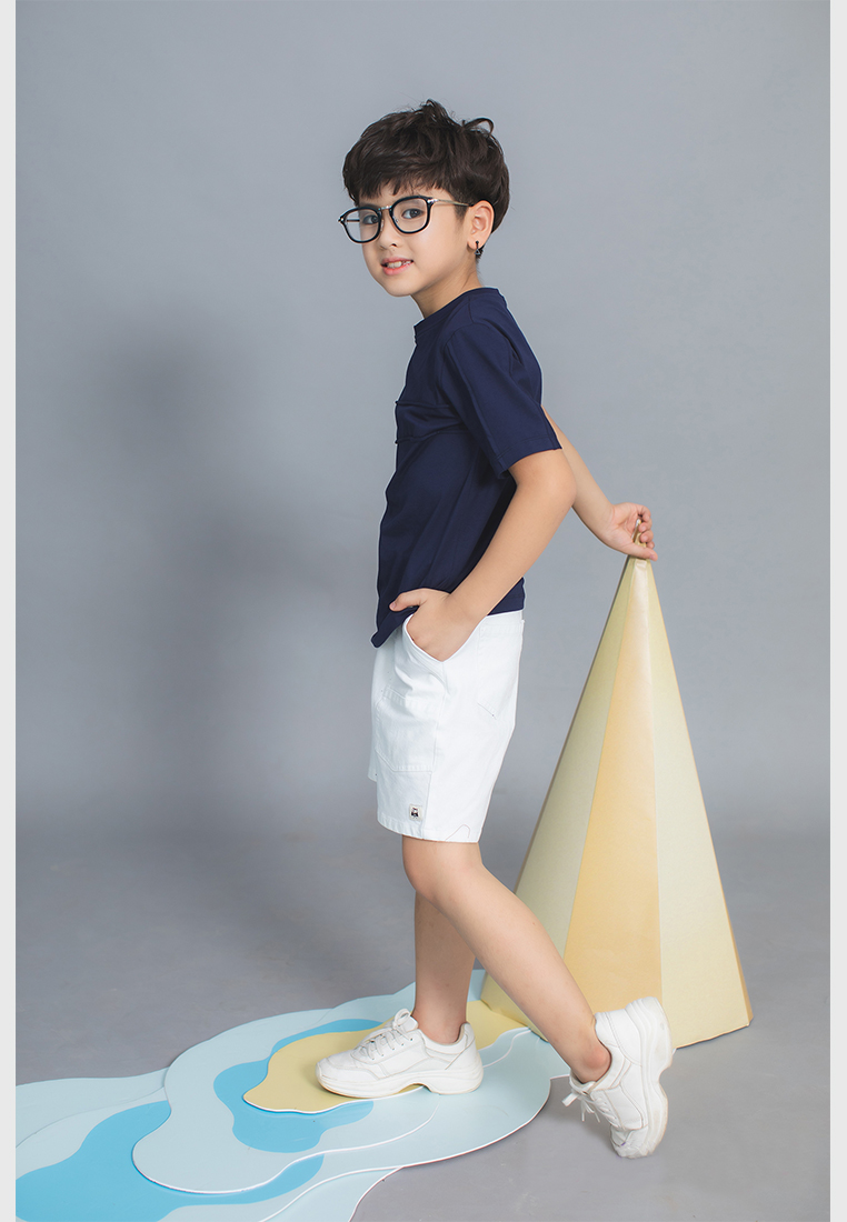 Áo thun Lovekids xanh phối ngực - SS2019 - 4Y