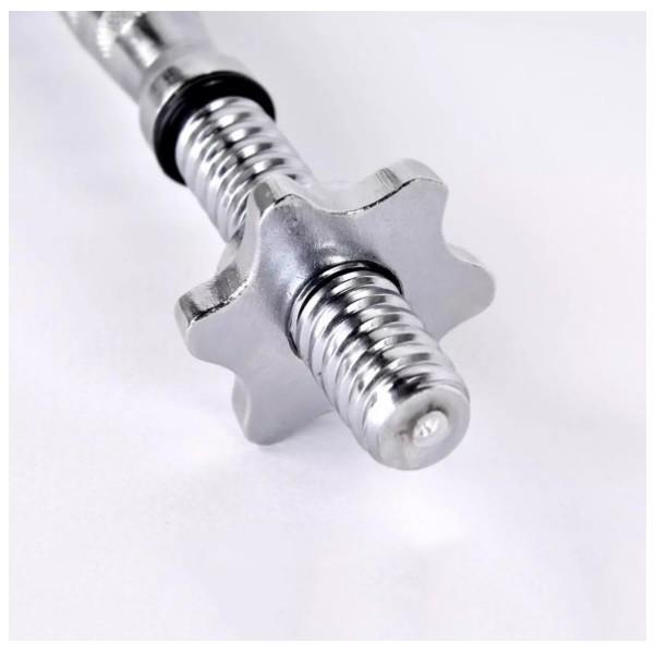Đòn tập tạ tay bầu 38cm xi mạ inox Reefit
