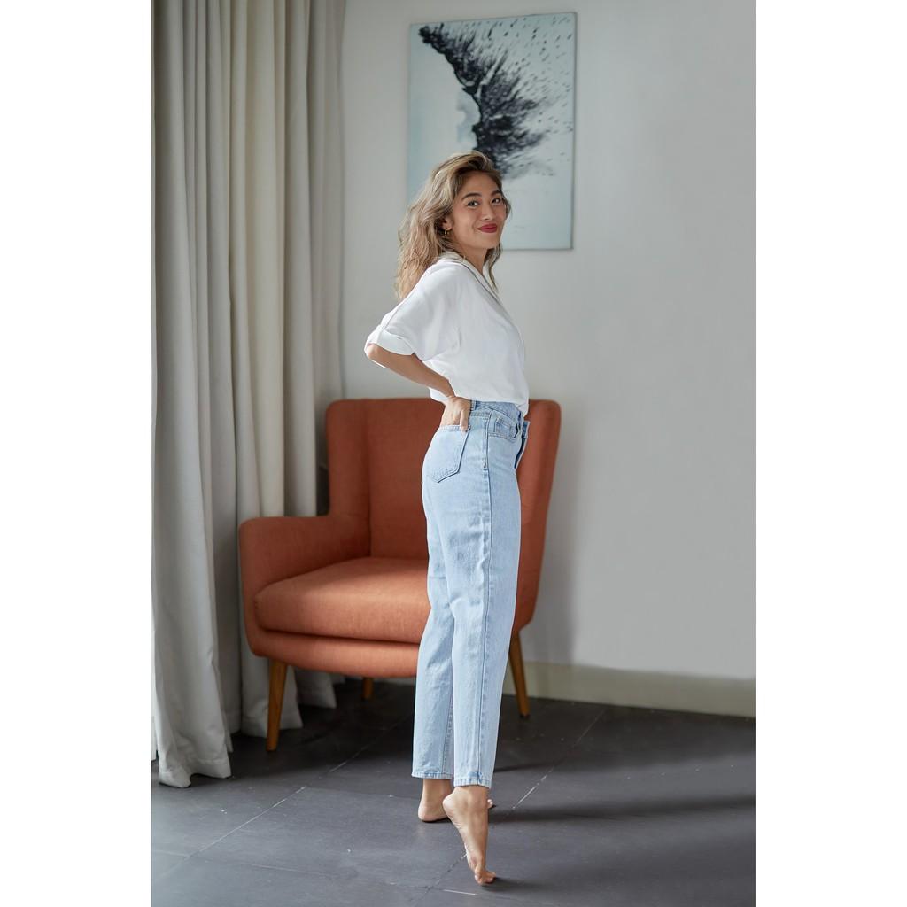 Quần Mom Fit Jeans - Light Blue