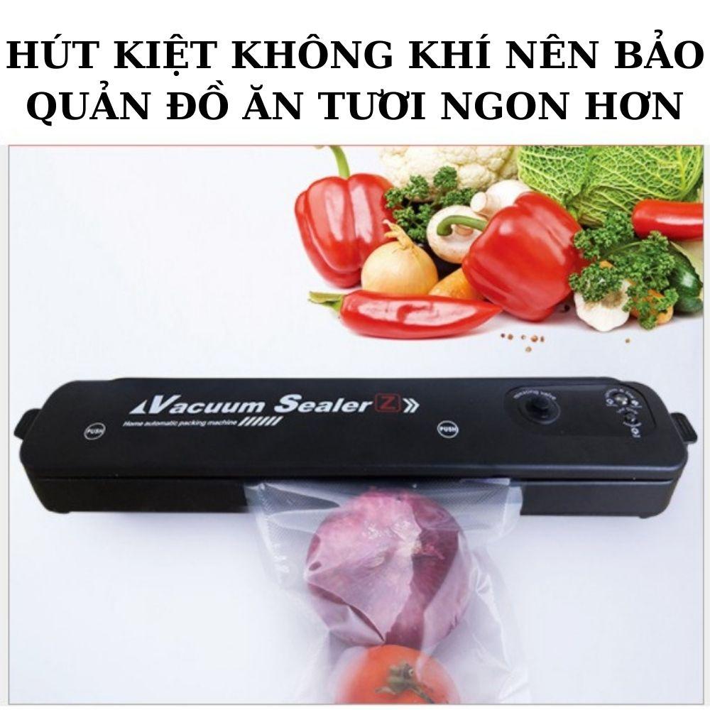 Máy Hút Chân Không Thực Phẩm Không Kén Túi Kèm Hàn Miệng Túi Vacuum Sealer Mẹ Gạo( TẶNG 10 túi hút )