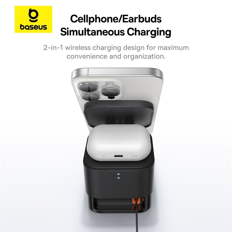 Bộ Sạc Nhanh Không Dây DB-OS Baseus MagPro 2-in-1 Magnetic Wireless Charger 25W (Hàng chính hãng)
