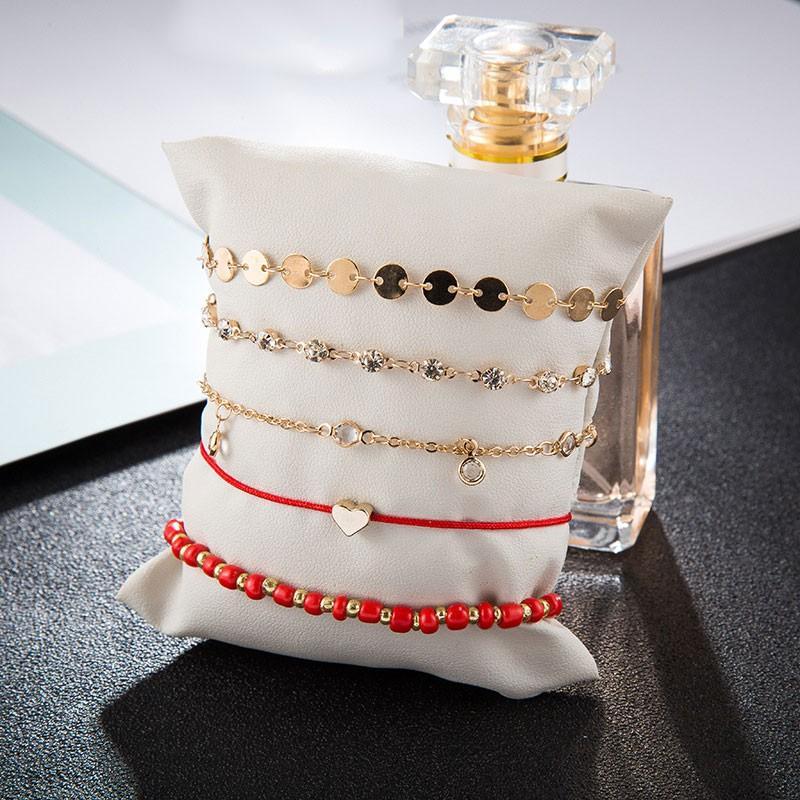 Vòng đeo chân đính hạt cho nữ