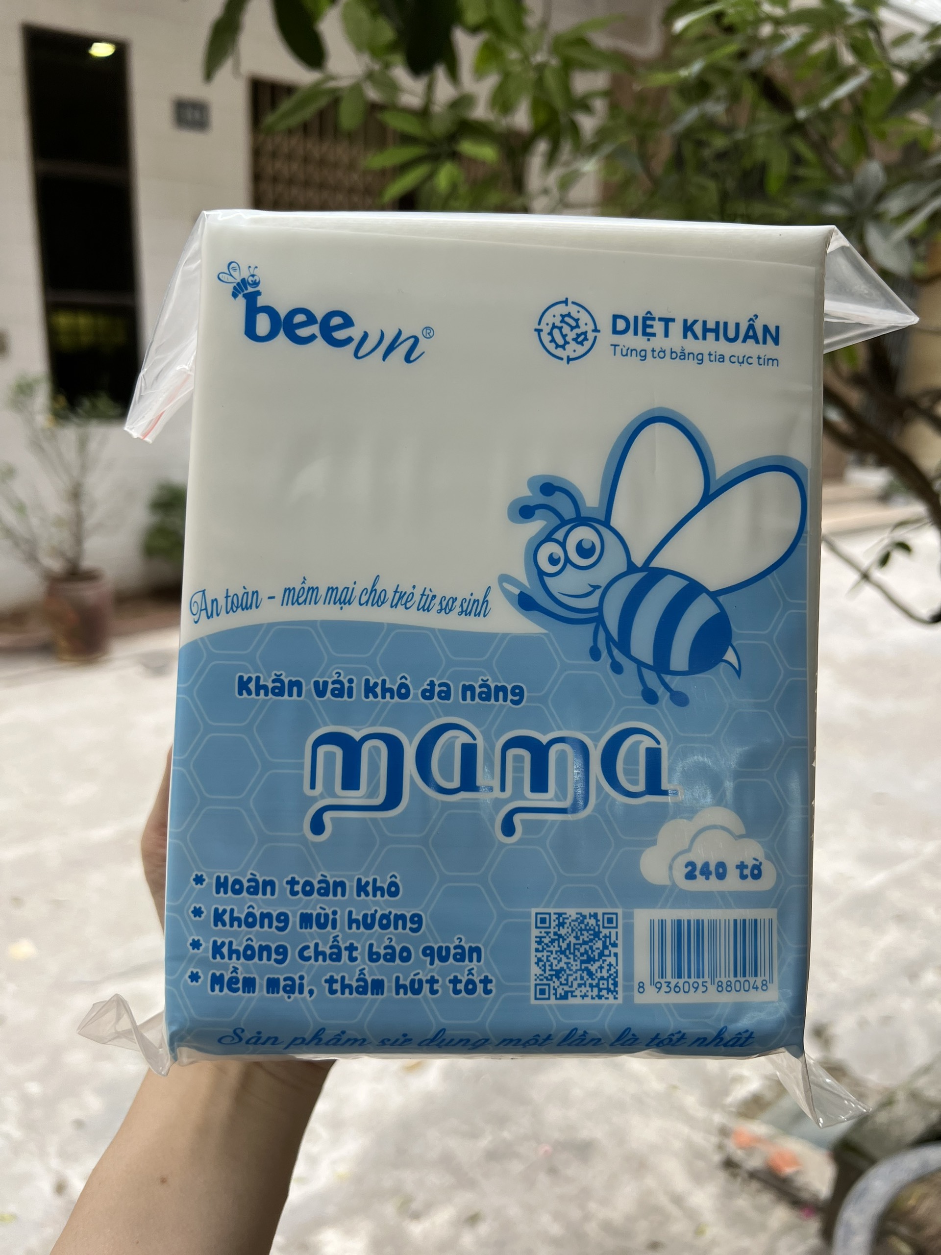 Khăn vải khô đa năng Mama 240 tờ