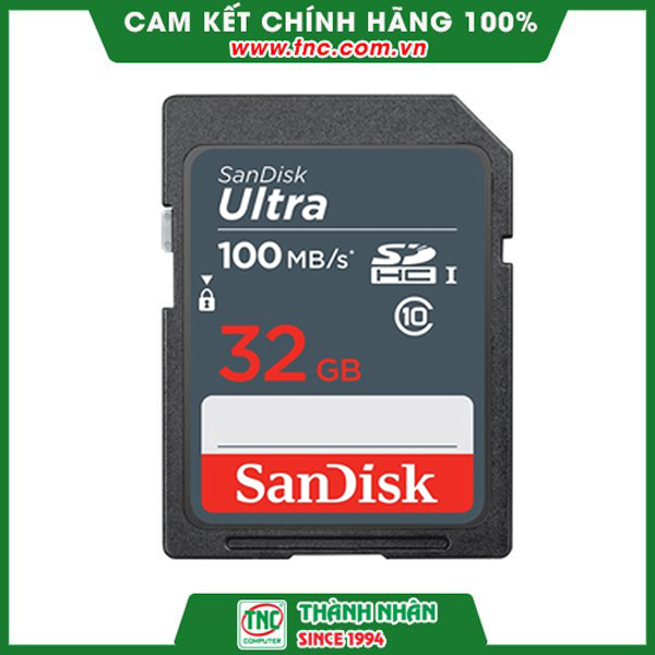 Thẻ nhớ SanDisk SD Ultra SDHC 32GB (SDSDUNR-032G-GN3IN)- Hàng chính hãng