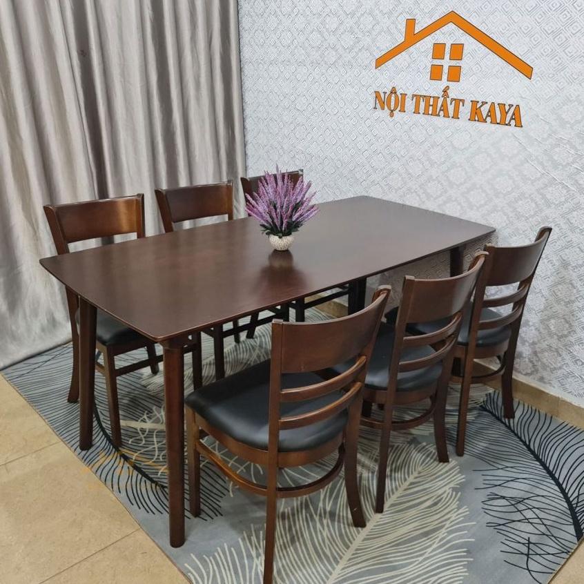 Bộ bàn Lunar 6 ghế Mostar 1m6 (Trắng) Mặt bàn: chất liệu HDF lõi xanh chống ẩm chống trầy nhập khẩu Malaysia