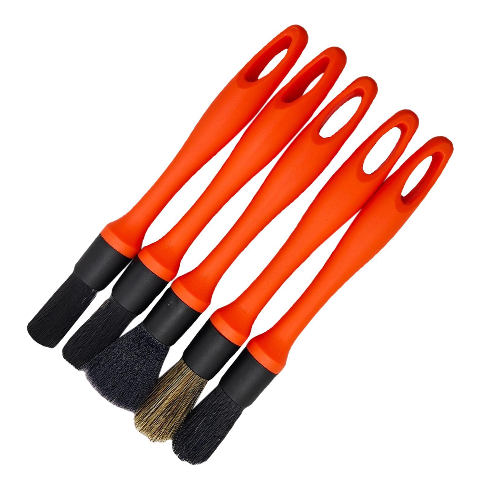 5x Auto Detailing Brushes Premium for Dashboard Vehicle Cleaning Engine