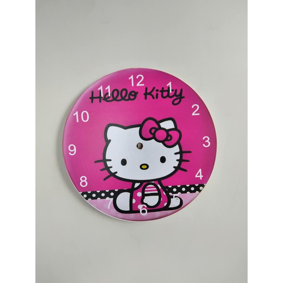 Đồng hồ treo tường hình Mèo Kitty tròn