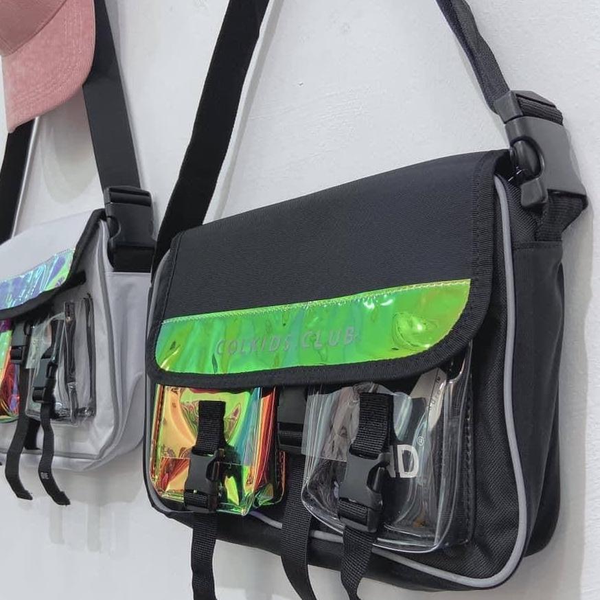 Cặp đeo chéo phản quang hologram Oldshool Local Brand (Nhiều mẫu) - Túi đeo chéo cá tính Kyubi Shop