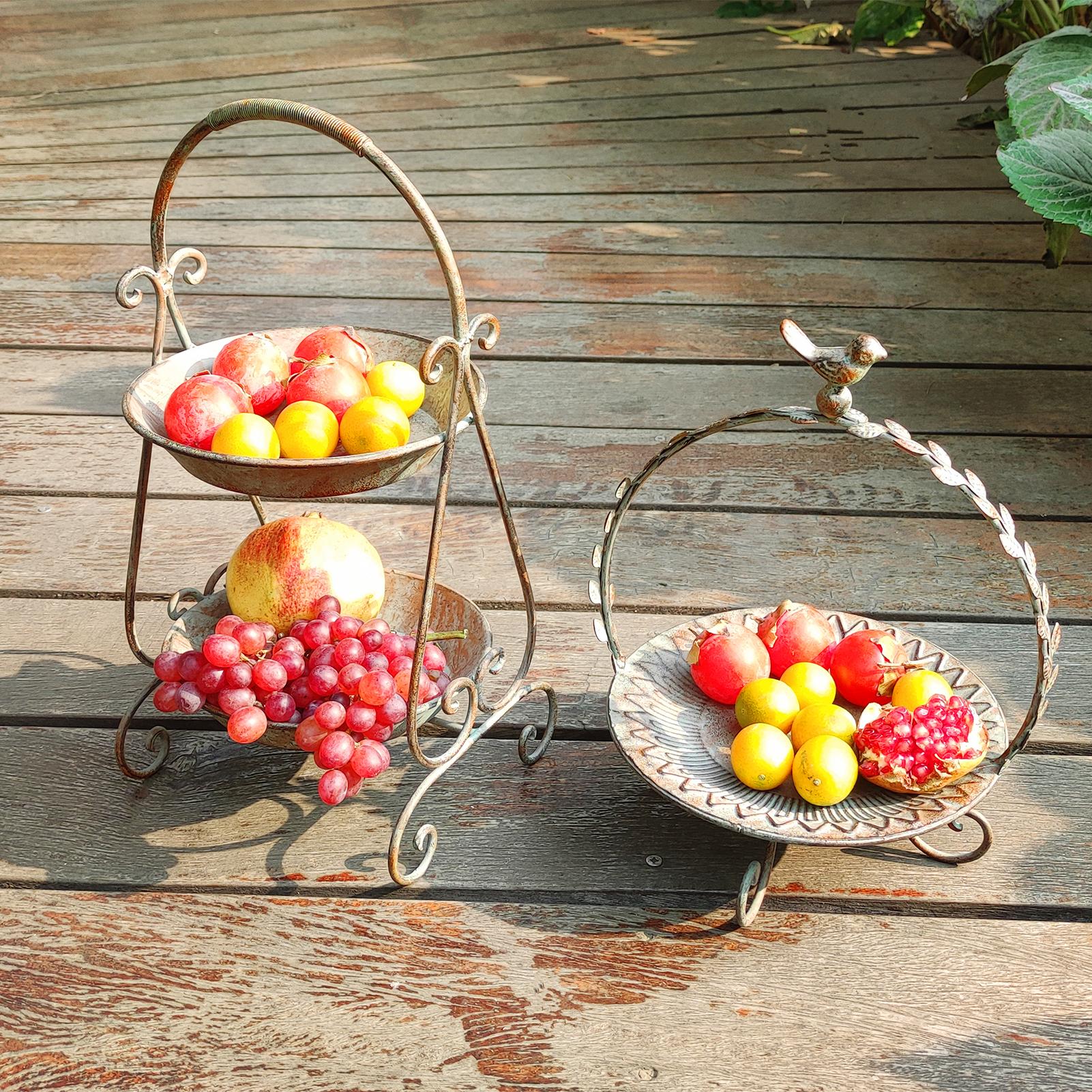 Giỏ trái cây để bàn trang trí lễ hội, giáng sinh, thanh lịch, thiết kế thẩm mỹ