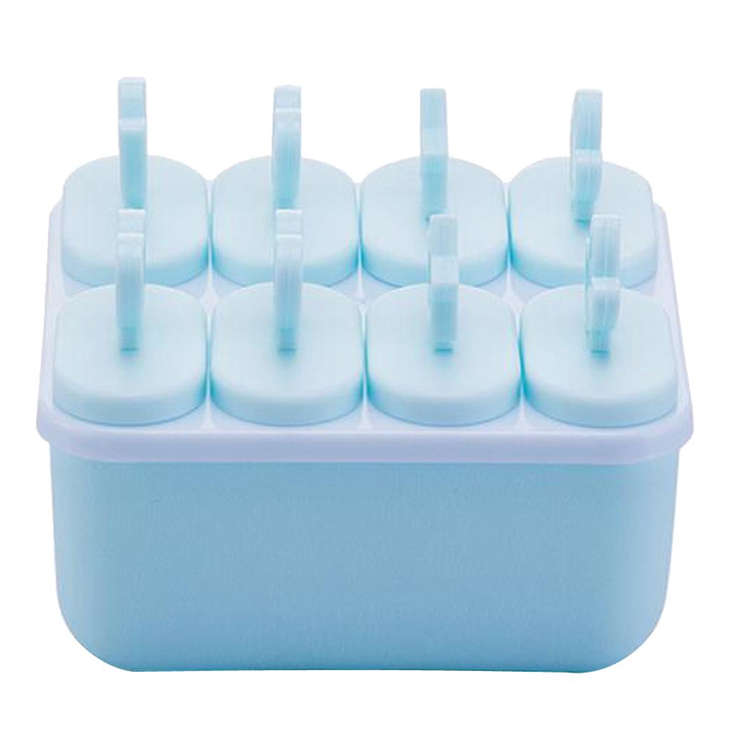 Ice Pop Maker Mold Popsicle Ice Cream Mould Frozen 6/8 Cells Square Blue