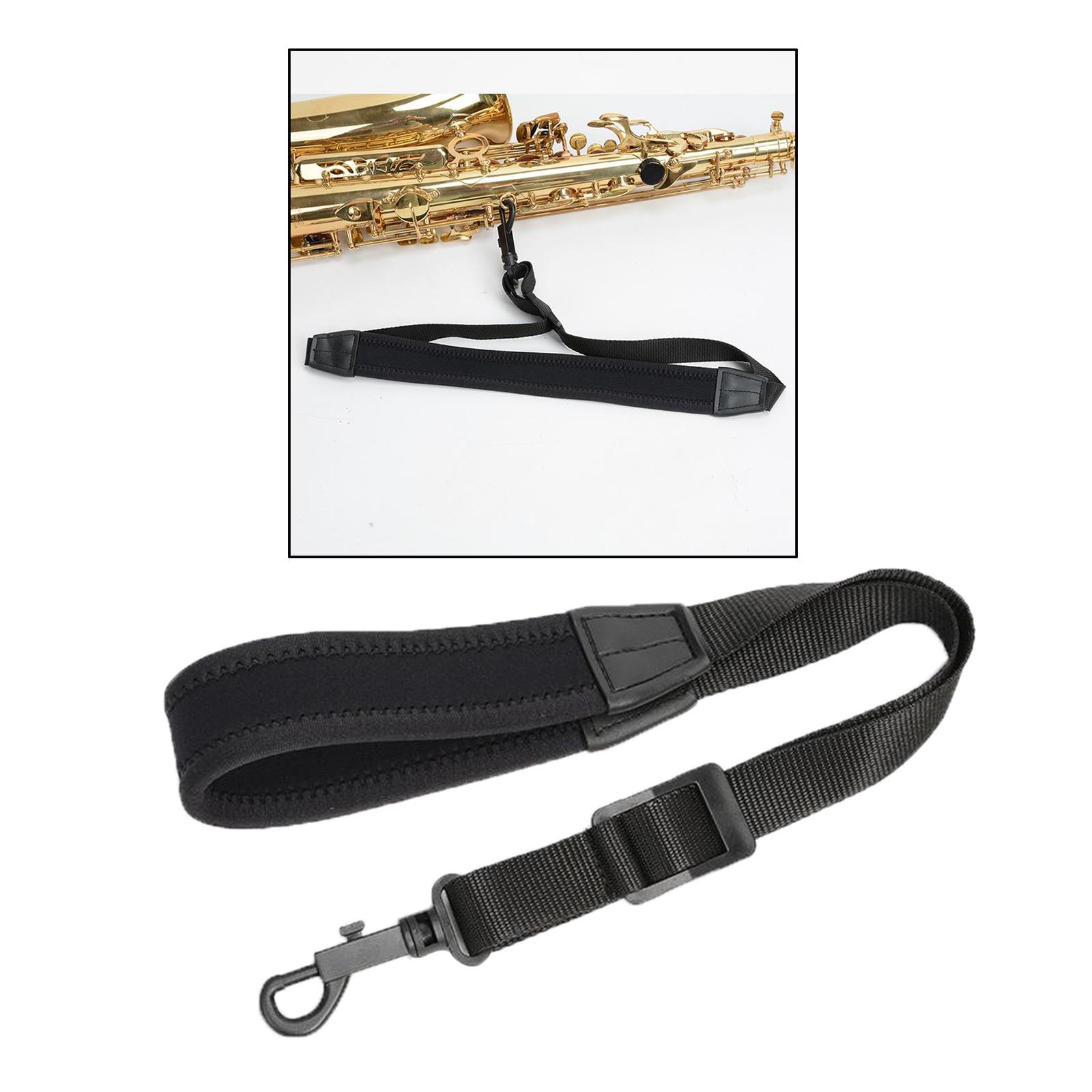 Premium Saxophone Neck Strap Handmade Breathable Pad & Plastic Hook