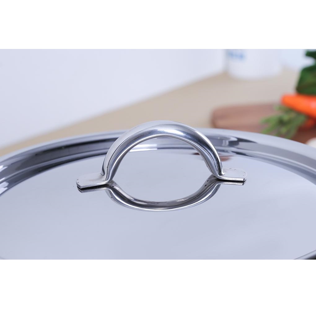 Nồi Inox Sơn Thân Cool Quai Inox 3 Đáy 24cm Fivestar N24-3DM - Hàng Chính Hãng