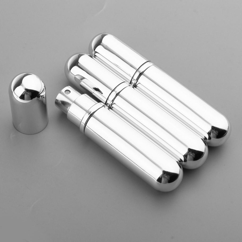 3x 5ml Empty Glass Spray Bottle Pump Fine Mist Perfume Atomizer