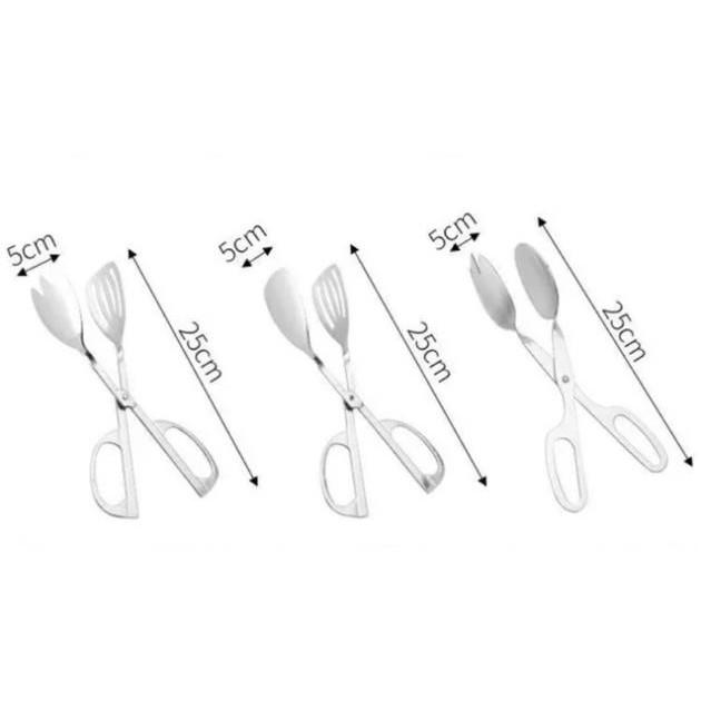 Kẹp inox gắp thức ăn hình kéo