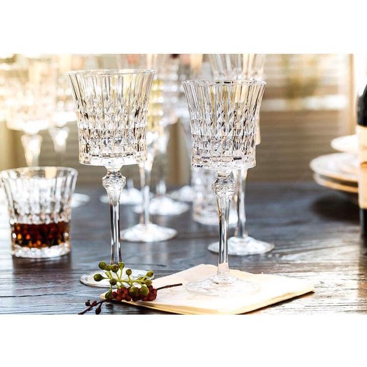 Set 6 Ly Pha Lê IRRIS Kim Cương, Dung Tích 270ML, Dùng Trang Trí Bàn Tiệc, Phong Cách Châu Âu, Nhập Đức