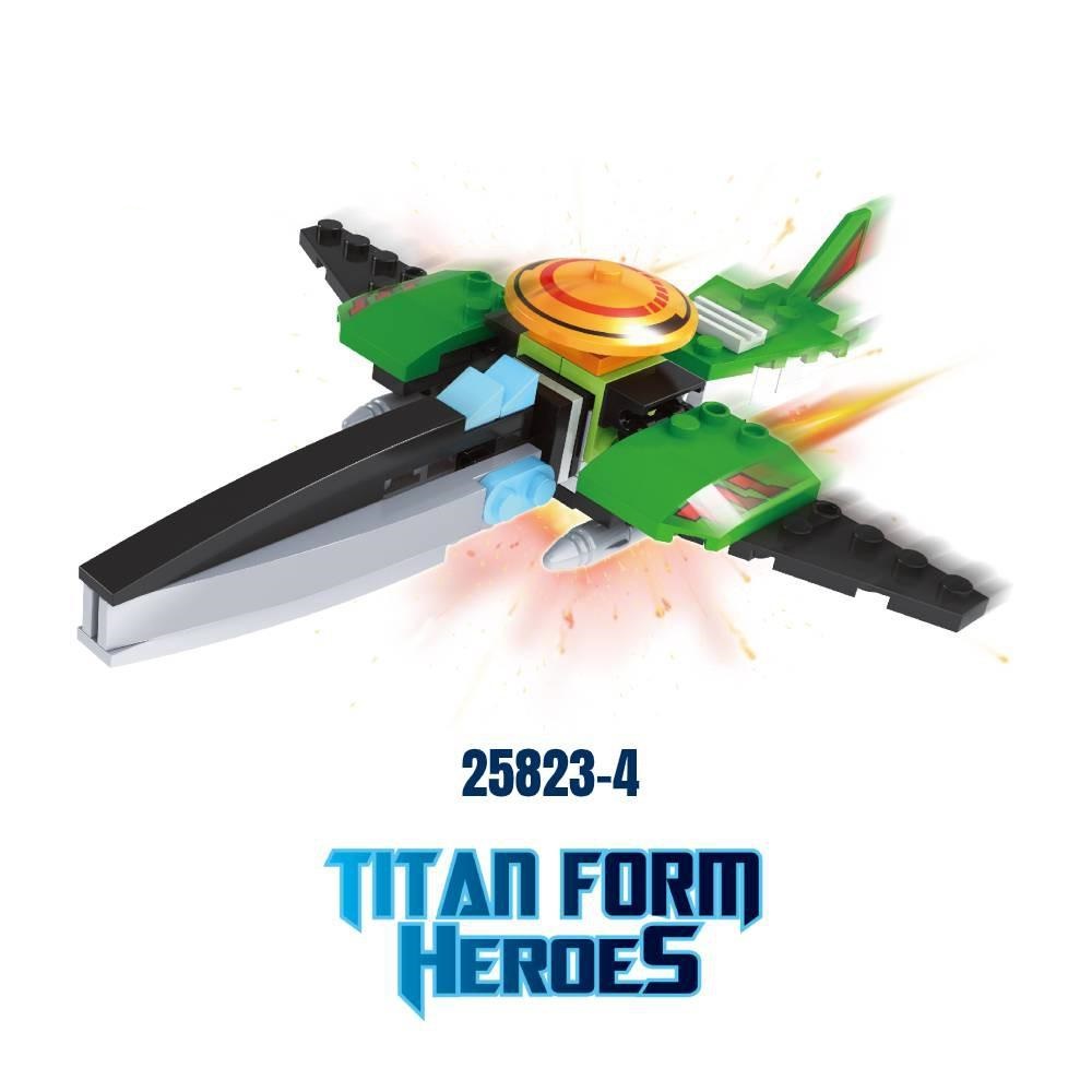 Đồ chơi lắp ráp Titan Form Heroes - Máy bay chiến đấu và siêu xe Super God of War 25823