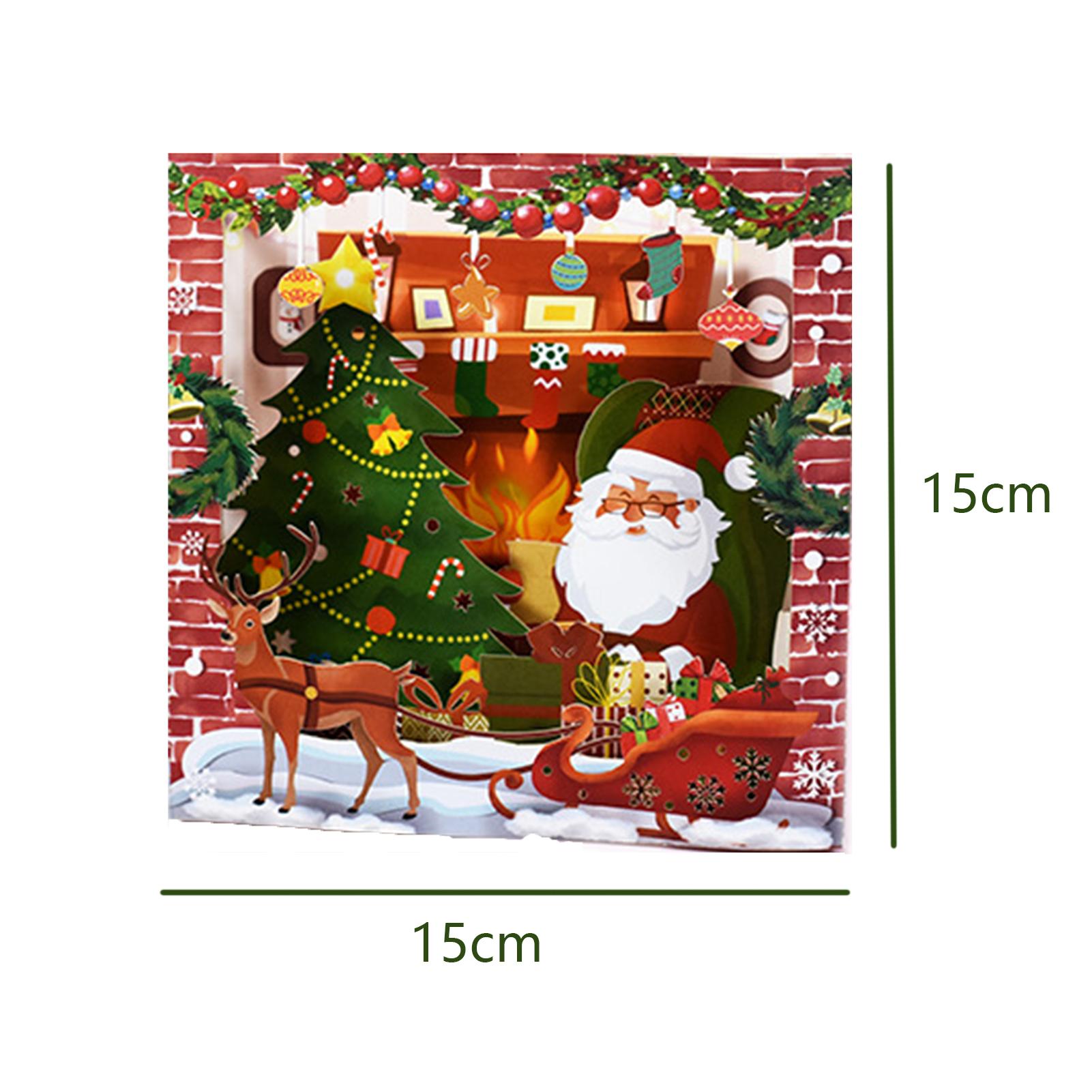 Thiệp Giáng Sinh 3D Pop Up Kèm Phong Bì