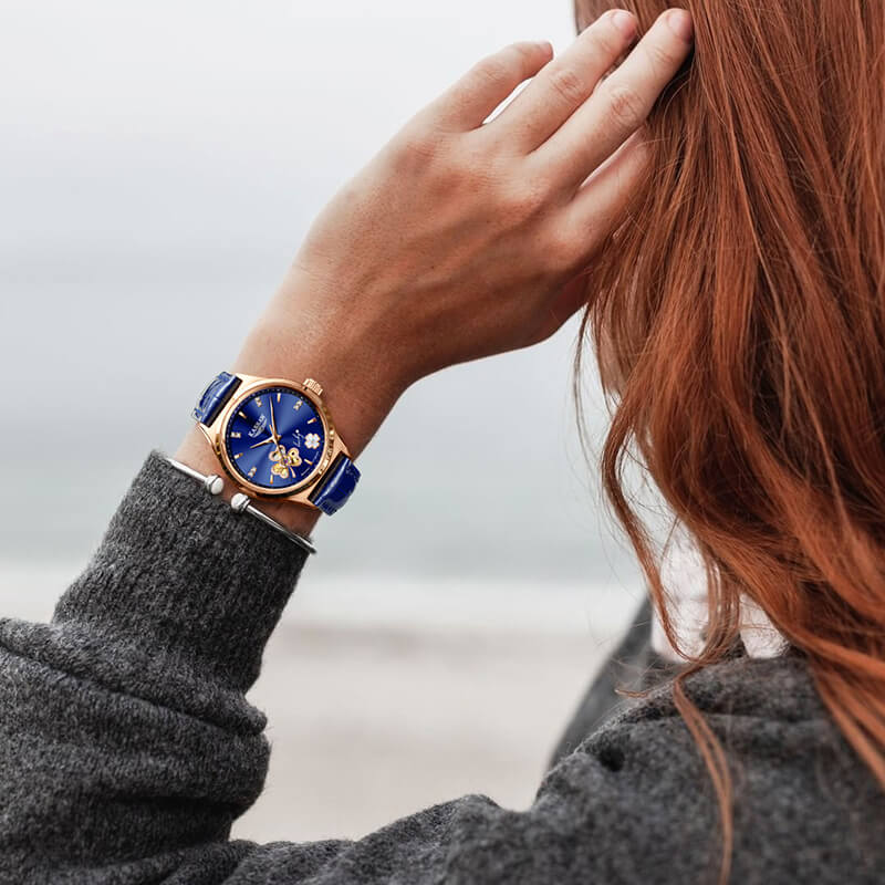 Đồng hồ nữ chính hãng KASSAW K820-6 Chống Nước ,chống xước ,mặt xanh dây xanh,kính sapphire, bảo hành 24 tháng Thời Trang Cho Nữ thiết kế đơn giản trẻ trung và sang trọng