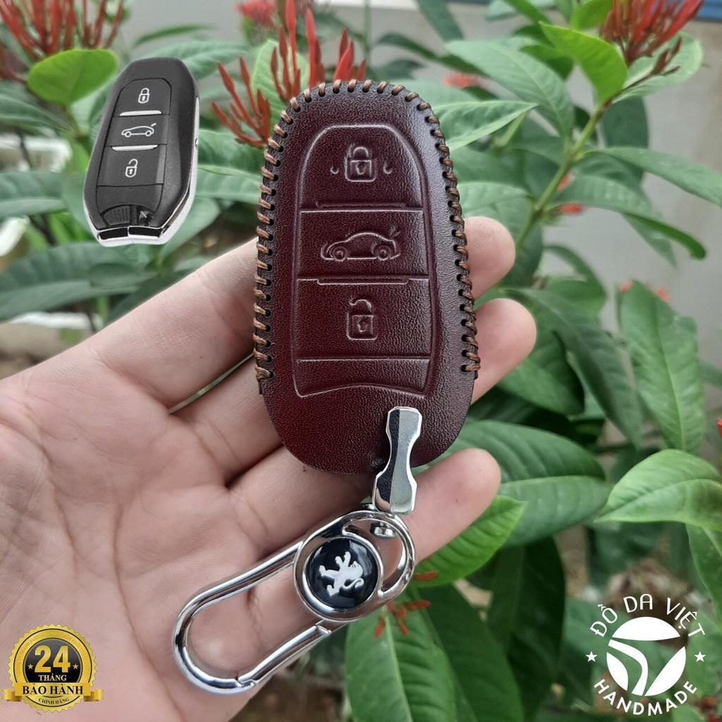 Bao Da Chìa Khóa Peugeot 3008 All New 508, 5008 Da bò 100%