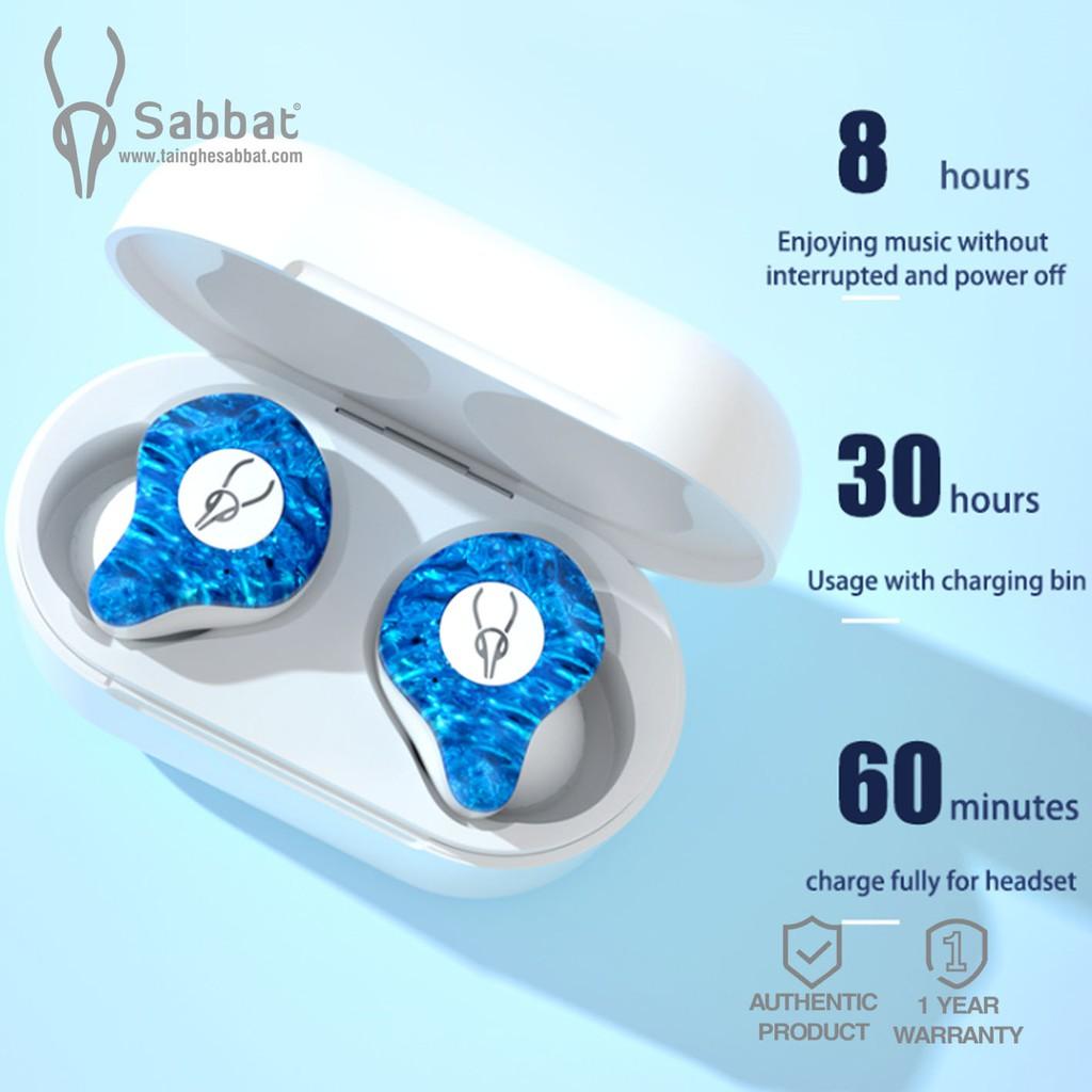 Sabbat X12pro tai nghe bluetooth V5.0 âm trong bass sâu nghe gọi trên 8h - Hàng chính hãng