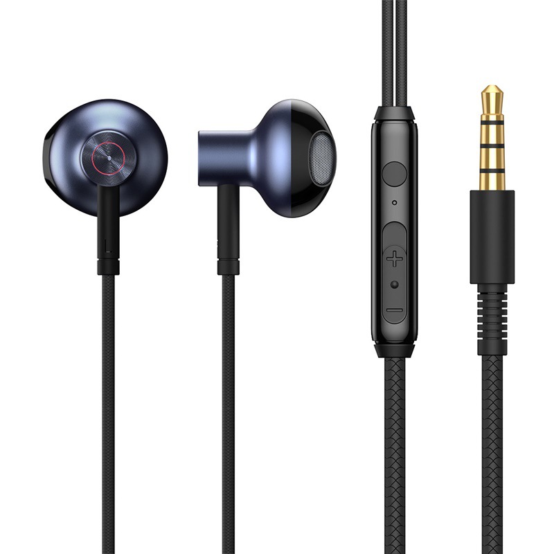 Tai nghe AUX 3.5mm Baseus Encok H19 Wired Earphone  - Âm thanh sông động 6D - Chống ồn tốt  - Tích hợp ECM microphone - Điều khiển từ xa - Hàng chính hãng