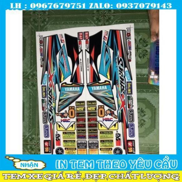 Tem rời Sirius chữ X xanh đen sản phẩm y hình 100%