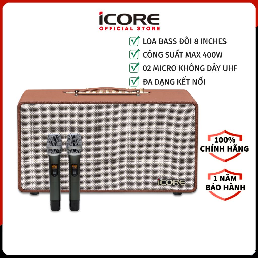 Loa Karaoke Xách Tay iCore S8 - Hàng chính hãng