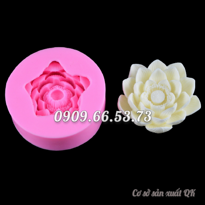 Khuôn rau câu silicon hoa sen đại đóa loại 11 cm - Mã số 1725