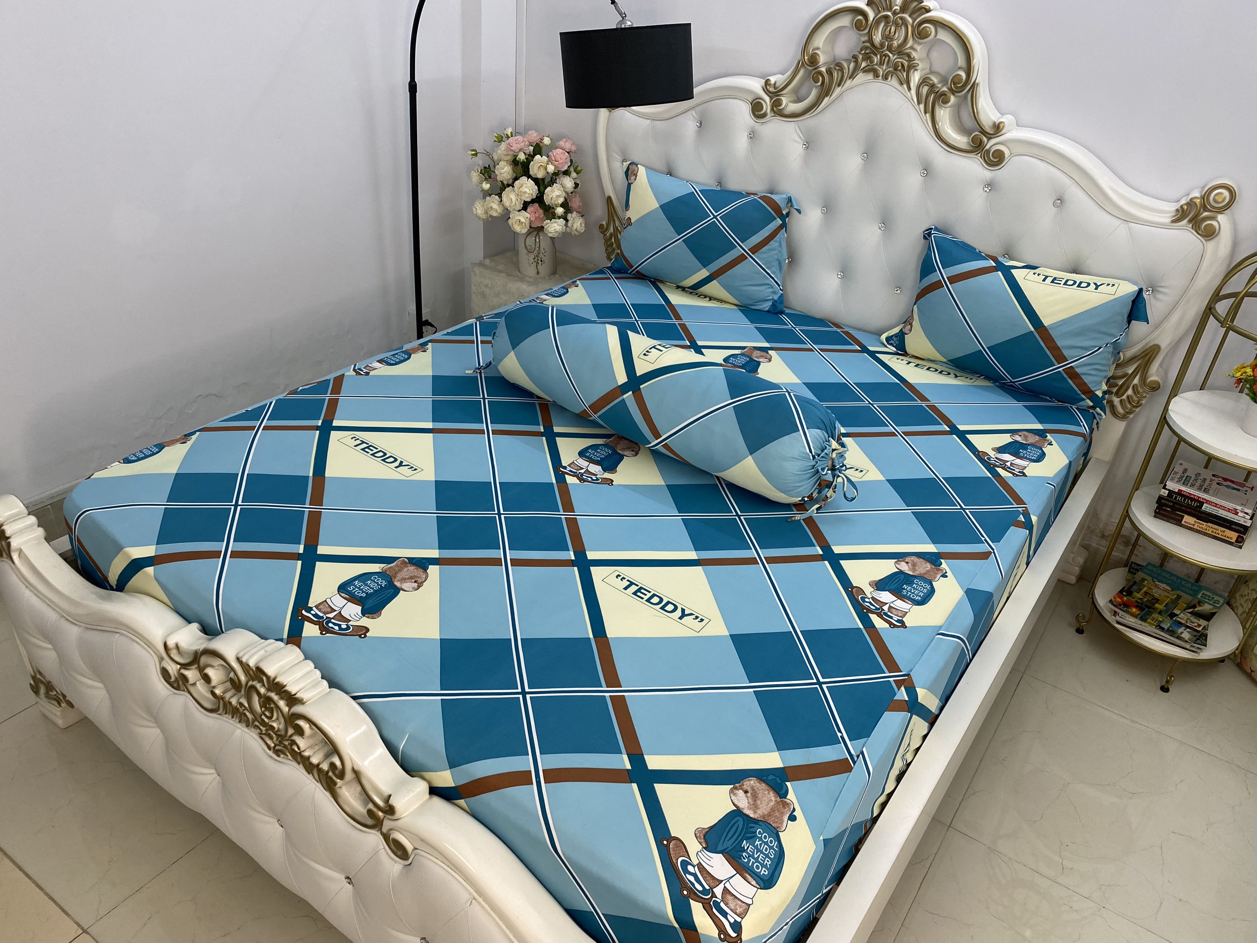 Bộ drap gối thun Hàn Quốc mát lạnh