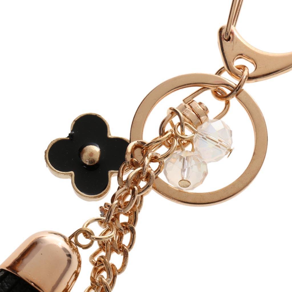 Fashion Bag Faux Leather Tassel Pendant Accessory Purse Decor Charm Keychain