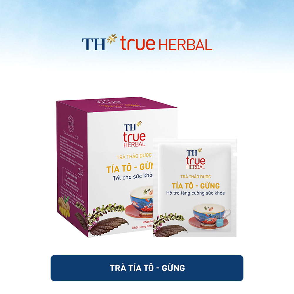 Hộp trà Tía tô – Gừng TH True Herbal (20 gói)